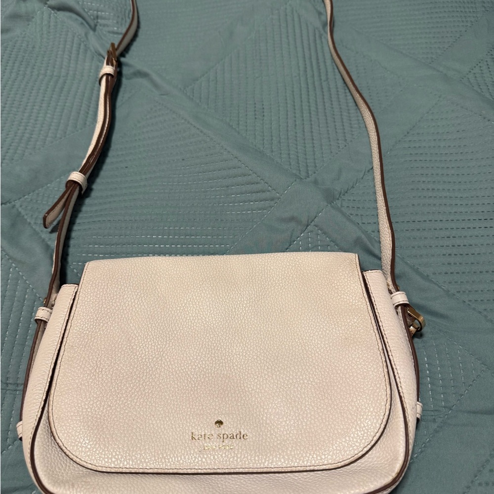 Kate Spade Cream‎ Crossbody Bag with Gold Accents